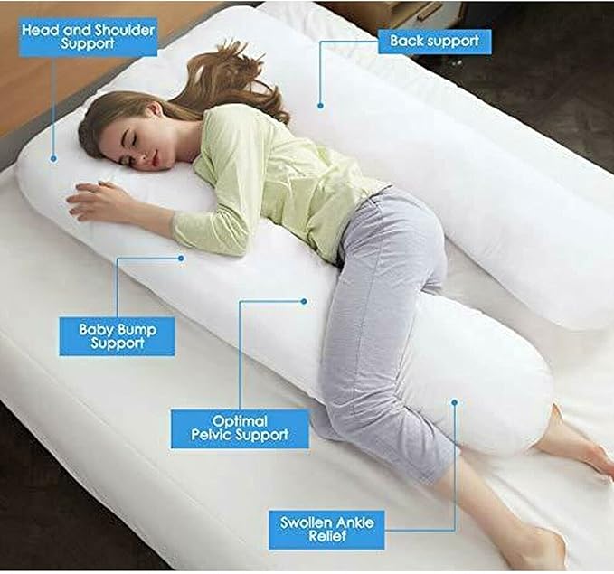 12 & 9 FT U Shape Long body pillows Pregnancy Pillow & Maternity Pillow U Shaped Large Curled Comfort long cushion body pillow - MADE IN UK