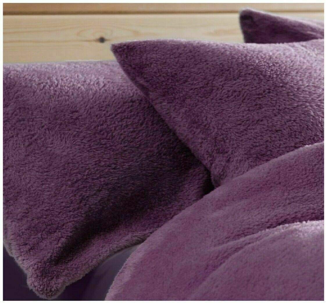 Teddy Bear Pair Pillowcases Warm Cosy Soft Plush Fleece Pillow case