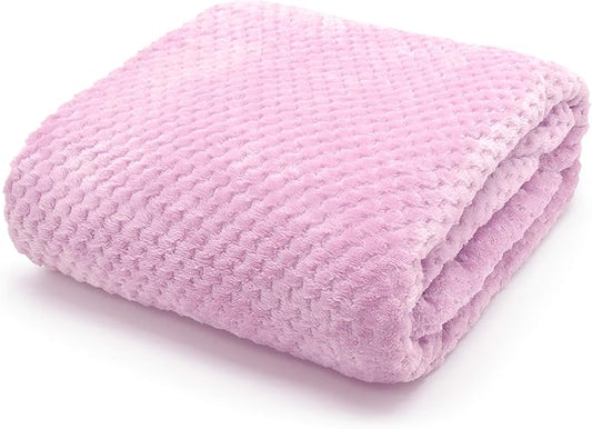 Waffle Luxury Flannel Fleece Throw Blanket Sofa Couch Waffle Teddy Soft All Seasons Bed Throw Blanket